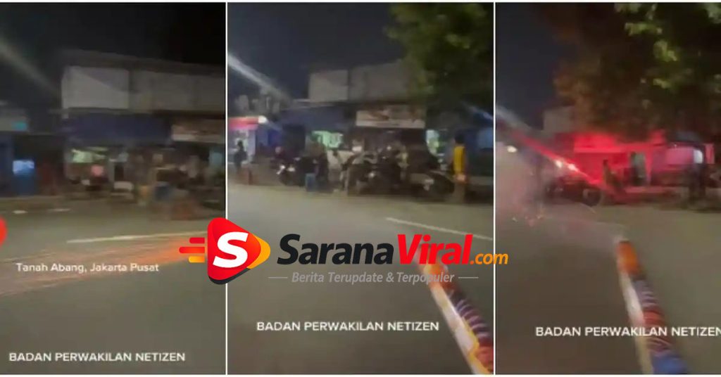 aksi viral netizen menembakkan kembang api sebagai peringatan ke warung obat ilegal