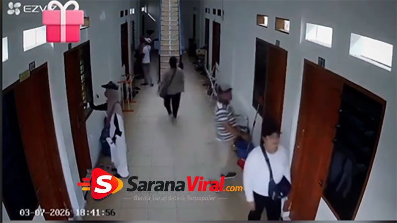 rekaman cctv perampokan kos mahasiswa di medan