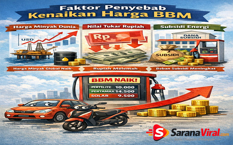 Penyebab kenaikan harga BBM 2026 seperti harga minyak dunia dan subsidi pemerintah