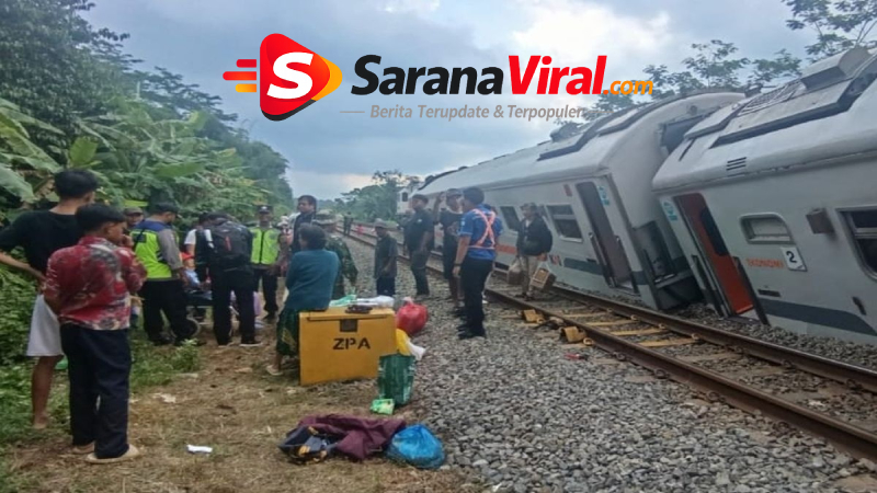 lokasi kecelakaan KA setelah evakuasi selesai dan jalur ditutup