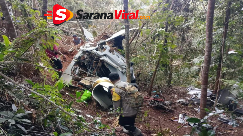 lokasi kecelakaan helikopter Sekadau