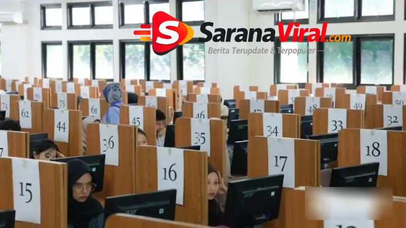suasana ujian utbk di kampus
