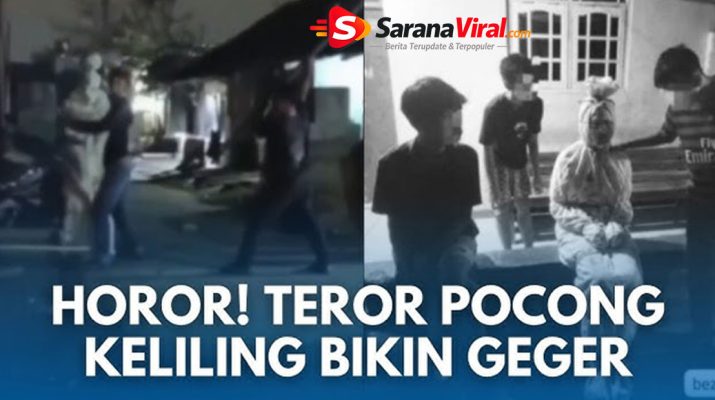 Teror Pocong Tangerang di kawasan permukiman malam hari